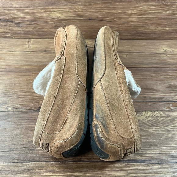 UGG Ascot Brown Suede Slippers Loafers Slip-Ons Men’s Size 11 EEE Shoes - Picture 3 of 10